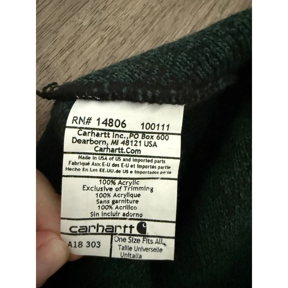 Carhartt A18 Dark Green Watch Hat Beanie One Size S20 2020 Logo Patch
